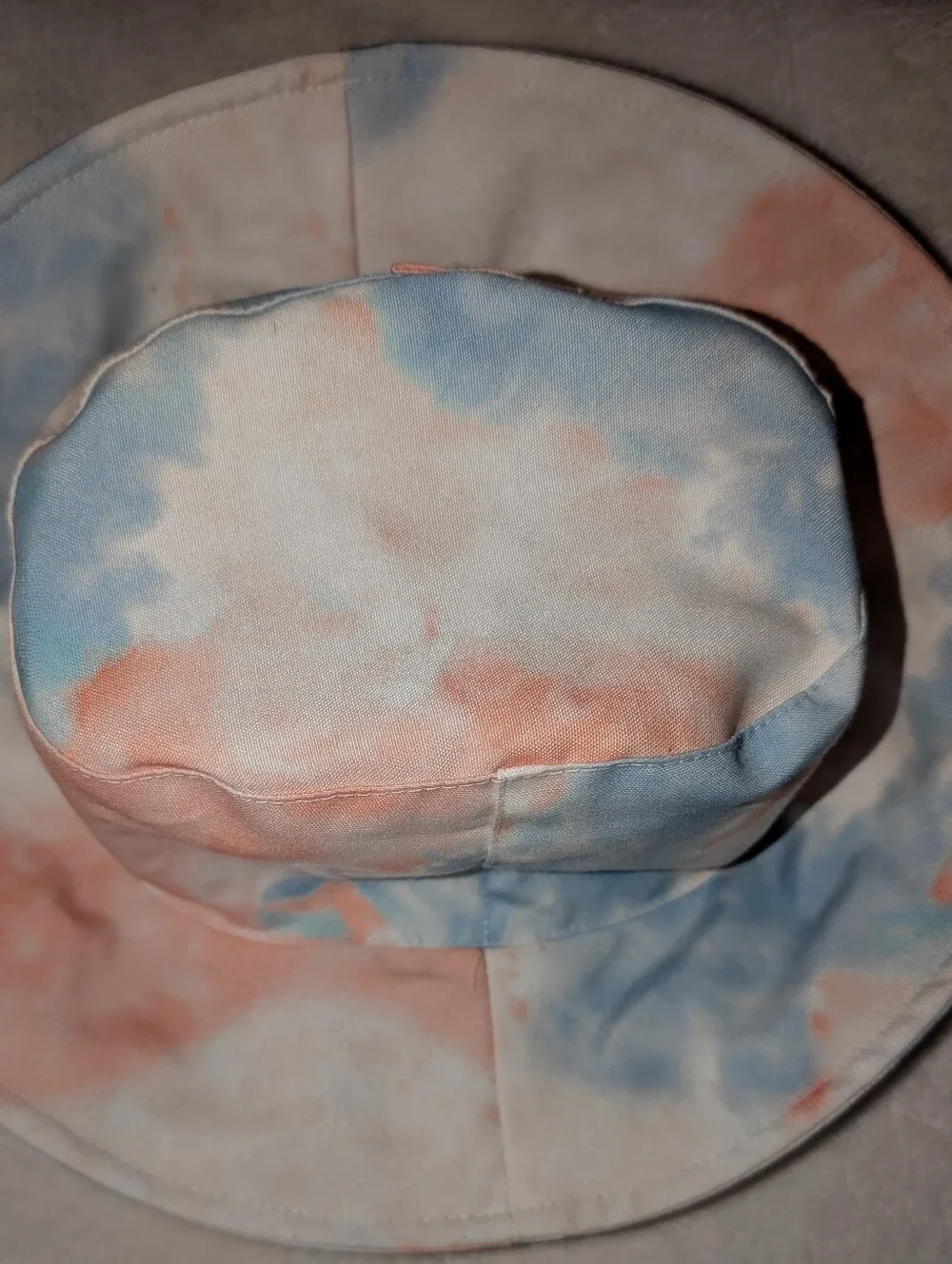 Pastel Tie Dye Bucket Hat Blue & Orange Sun Hat Summer Accessories Kids/Pre-Teen